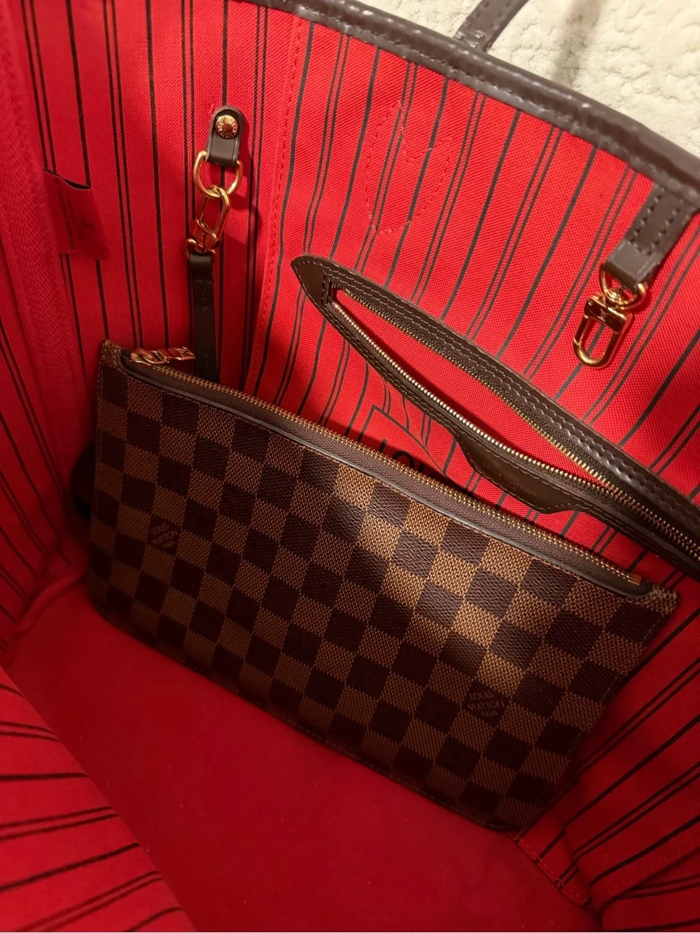 Louis Vuitton Brown Damier Ebene Neverfull MM